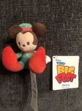 Disney Tiny Big Feet Mickey Mouse Christmas Edition Plush Teddy Soft Toy Mini