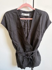 Zara Black Solid Wrap Tie