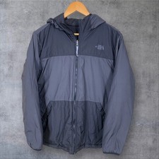 The North Face Men’s Reversible Jacket Grey/Black Size M Hooded Puffer – P10