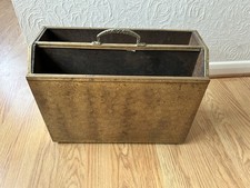 Vintage Brass Magazine Rack