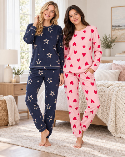 Store ladies fleece pyjamas - ex,