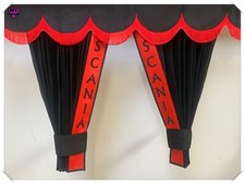 DUTCH STYLE TRUCK CURTAINS DOUBLE LINED BLACK DAF VOLVO MERCEDES MAN SCANIA