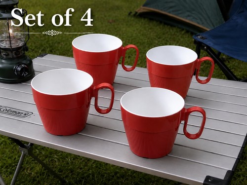 Vintage set red melamine - 4,