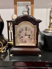 1942 Junghans Mahogany Striking Bracket Mantel 14 Day Power Reserve Clock