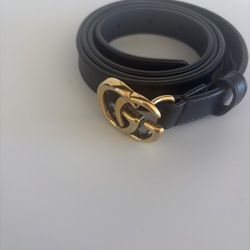 Gucci ladies black leather - gg,