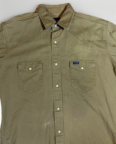 Wrangler western shirt mens - shirt, l