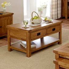 Rustic Oak 2 Drawer Coffee