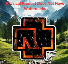 Rammstein Band Rock Group Orange flame  Vinyl car wall art Sticker decal 7.25 cm