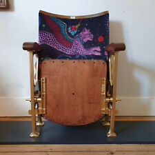 Refurbished vintage cinema seats in Lynx Navy fabric, single seater version