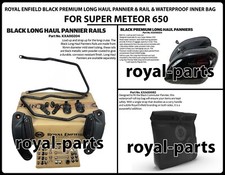 BLACK PREMIUM PANNIERS & RAIL WITH INNER BAG FOR ROYAL ENFIELD SUPER METEOR 650