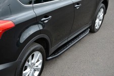 Black Aluminium Side Steps Bars Running Boards To Fit Toyota Rav4 (2013+)