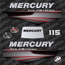 Mercury 115 Four Stroke Outboard (2013+) Aftermarket Decal Aufkleber Sticker Set
