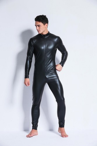 Men pvc leather wetlook - men,