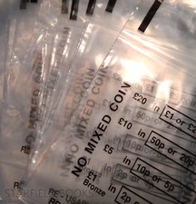 105 Money Bags Cash Denominated Bank Pocket Change Strong Plastic No Mixed Coin