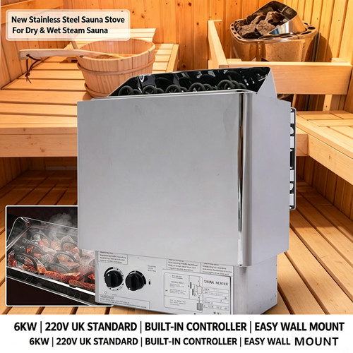 6kw 220v stainless - stainless, sauna