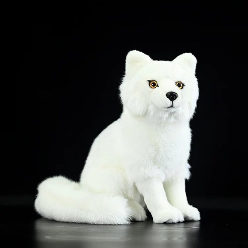 27cm 63inch white fox plush - white,