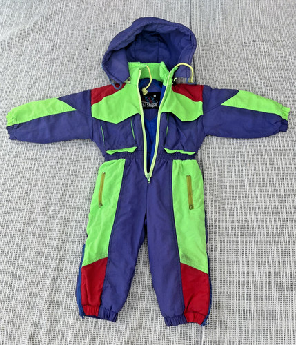 Vintage ski slope kids - ski,