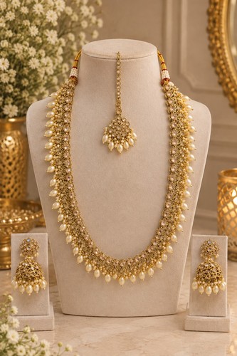 Gold tone indian bridal - gold,