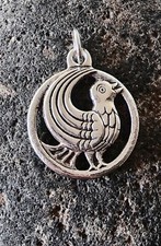 Retired James Avery Rare Bird Pendant Sterling Silver w/JA Box/Pouch NEAT!