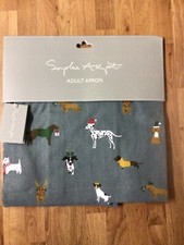 Sophie Allport Adult Apron 90cm x 72cm Christmas Dogs 100% Cotton Duck New