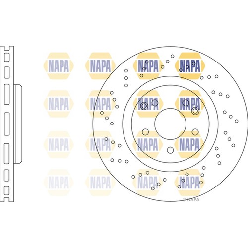 Brake discs vented grooved - 2x,
