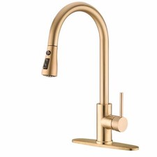 Swivel Stainless Steel Kitchen Sink Faucet Pull Out Spray Vanity Single Hole Tap