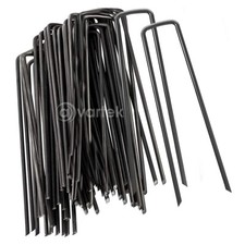 GALVANISED METAL U SHAPED TURF PIN GROUND STAPLES GARDEN TENT SECURING PEGS