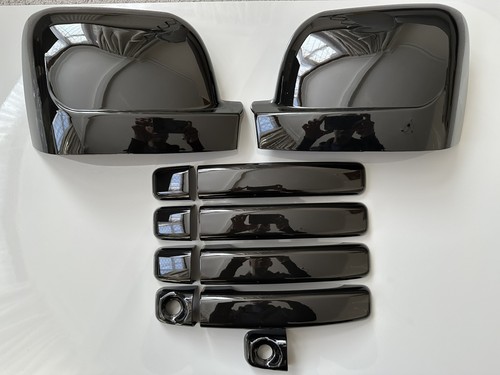Gloss black wing mirror door - black,