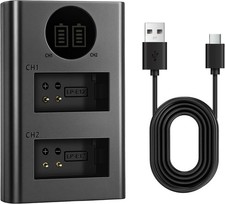 LP-E12 LCD USB Dual Battery