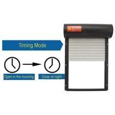 Black Solar Powered Auto Chicken Coop Door With Light Sensor Timer Remote Co HOT