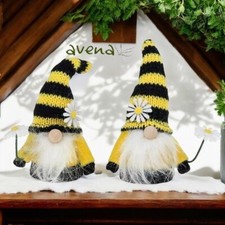 Bee Gonks Set Of Two Standing Lovely Cute Decorations.