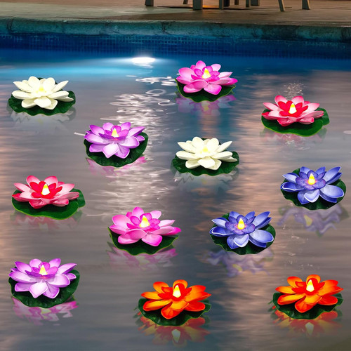 Floating lotus lights led - floating,