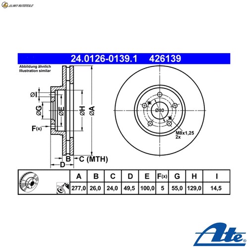 Brake discs 0126 0139 1 - brake,