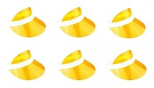6 x NEON YELLOW VISORS Pub