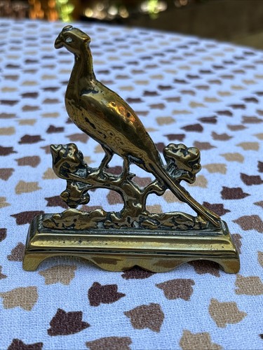 Vintage brass pheasant desk - brass,