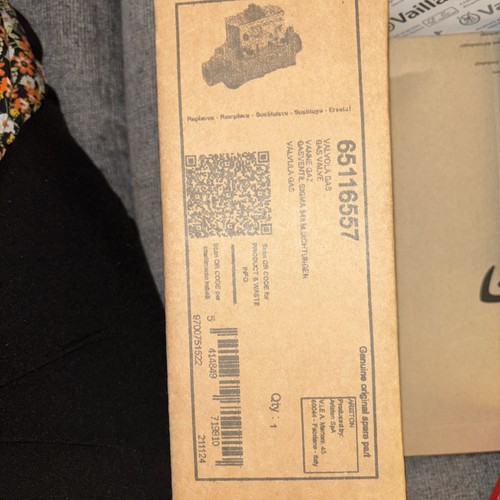 Ariston 65116557 gas valve - ariston,