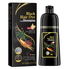 Black Hair Dye Shampoo 3 in 1 500ml Hair Color Shampoo Instant Grey Coverage