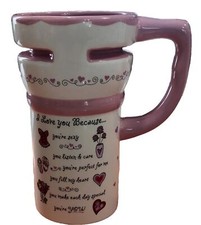 TRAVEL MUG - “I LOVE YOU BECAUSE”. - GANZ  12oz HOT/COLD MUG