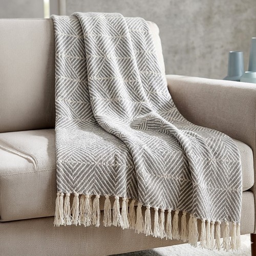 Cotton geometric throw extra - geometric,