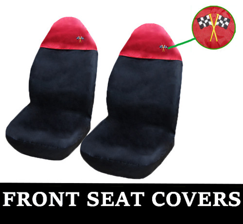 Black and red car seat - red,
