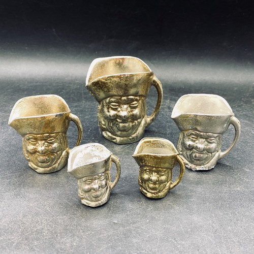 Brass toby jugs - brass, 5