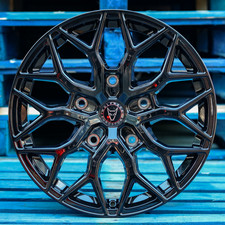 18" FORD TRANSIT CUSTOM MK1 2021 Wolfrace Urban Racer T Gloss Black 8j Alloys X4