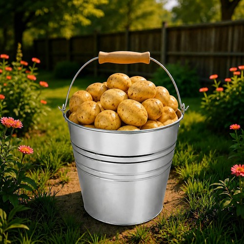 3pcs galvanised bucket heavy - galvanised,