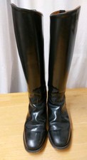 Vintage Regent black leather narrow calf slim fit Style 5601M riding boot UK4