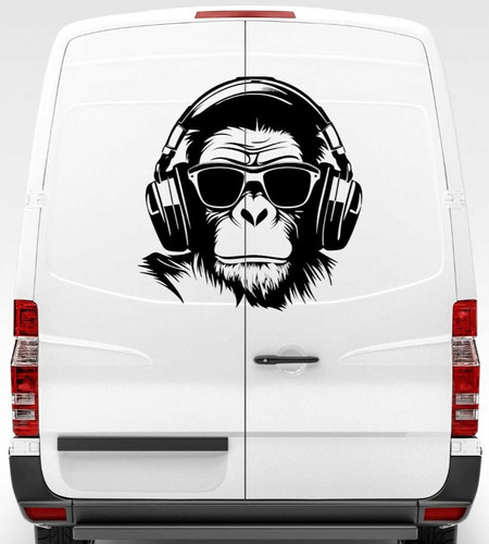 Car sticker monkey - , camper