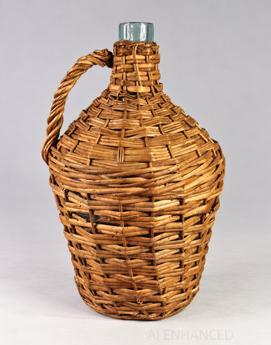 Wicker wrapped glass demijohn - wicker,