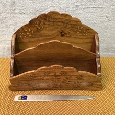 Vintage Wooden Letter Rack