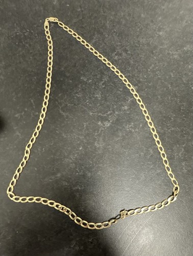 9ct gold curb chain - 4, mm