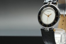 Exc+4 Seiko Lassale 1F21-1A70 Roman Bezel Steel Round Quartz Womens Watch JAPAN