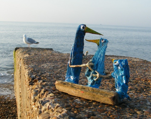 Driftwood friends sculpture